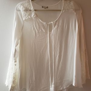 White sheer tunic